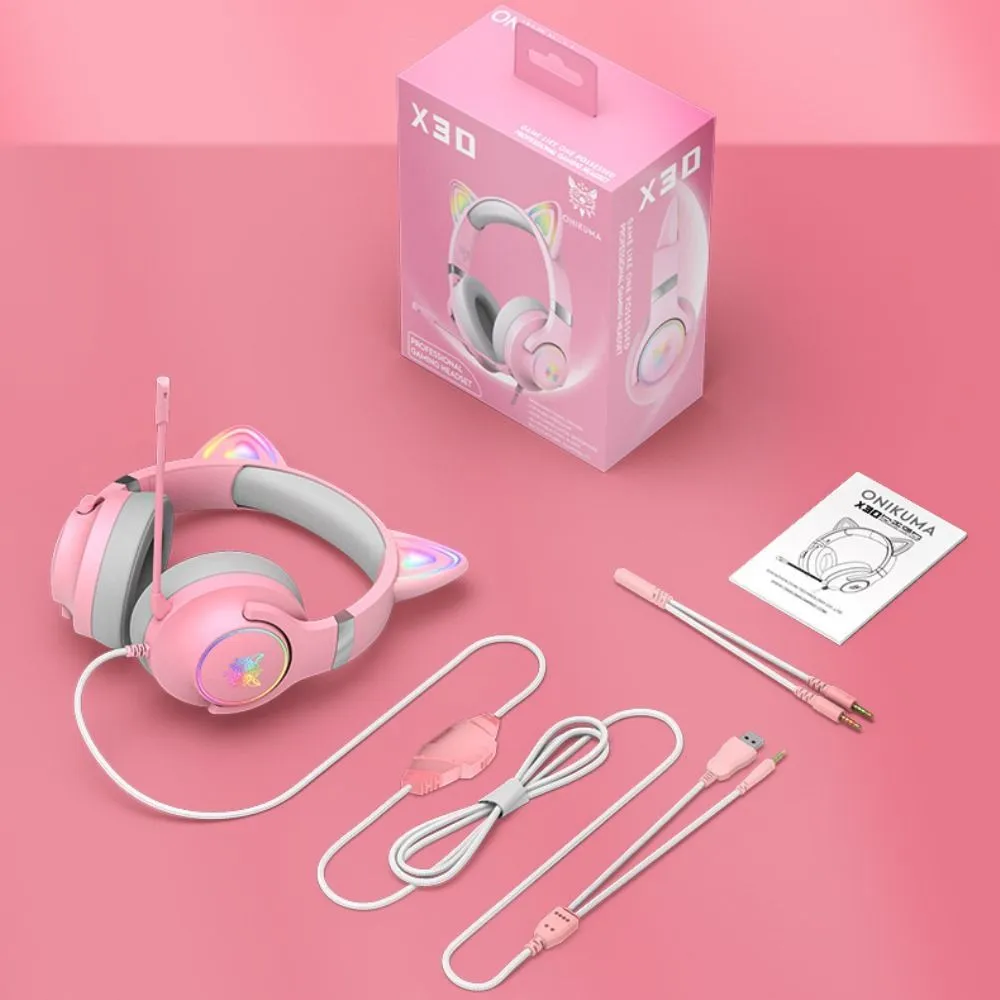 Cat Headphones Onikuma Gaming Headset K9 Onikuma Pink Headset Pink
