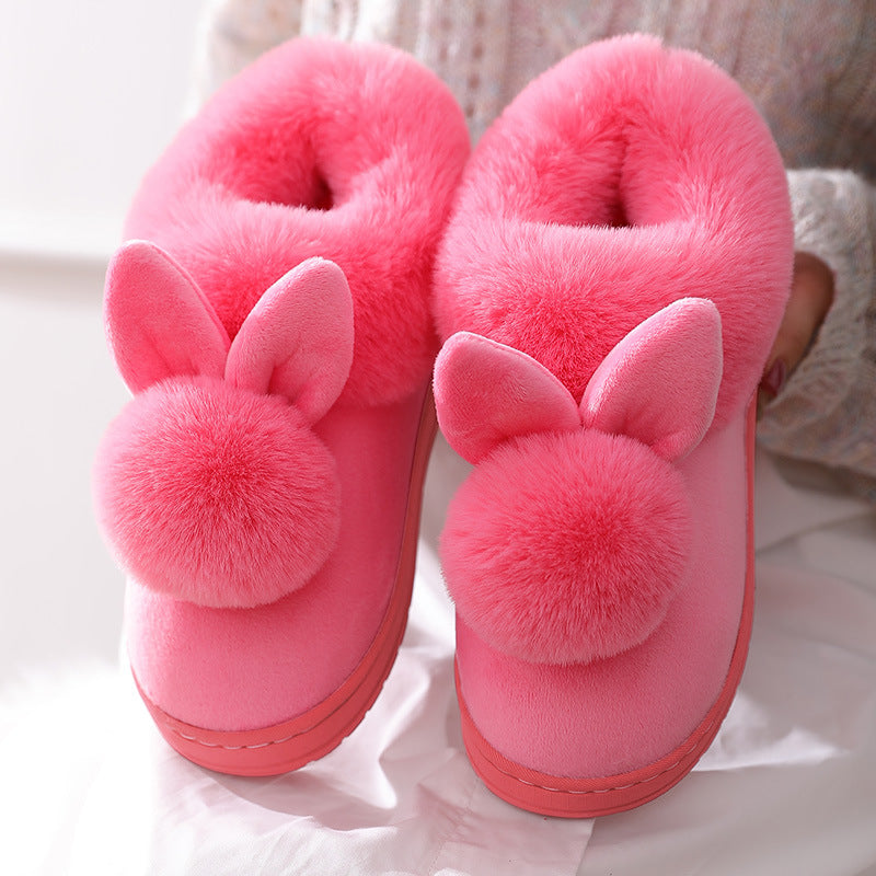 Kawaii Pink Bunny Ears Slippers