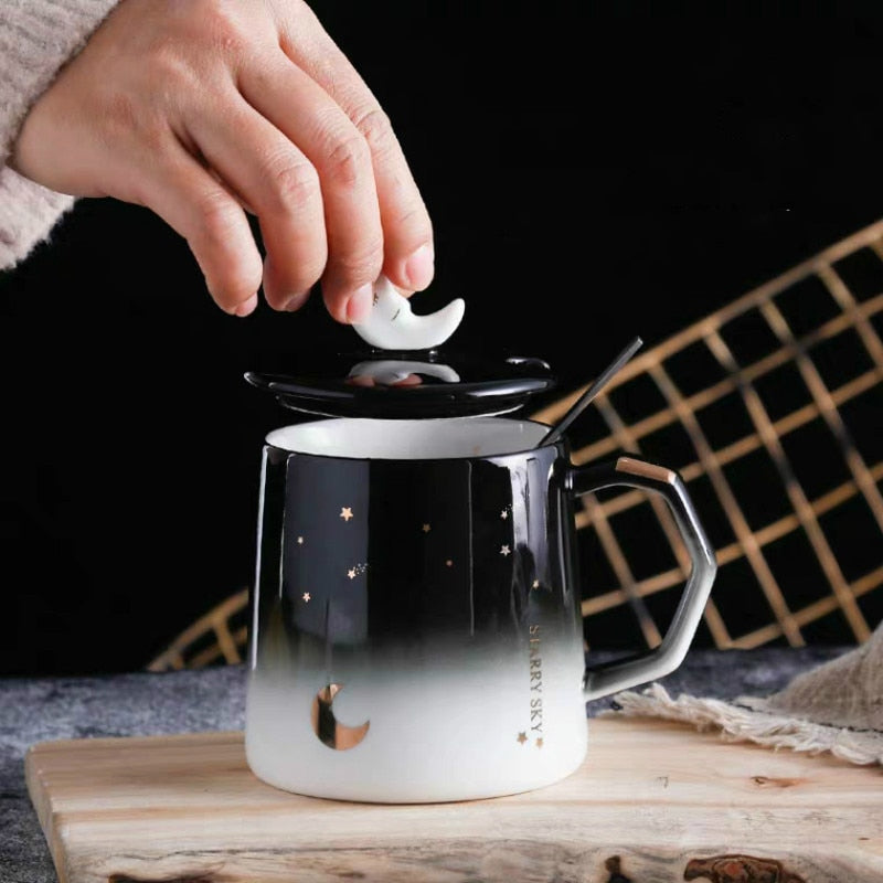 Kawaii Ceramic Moon Coffee Mug
