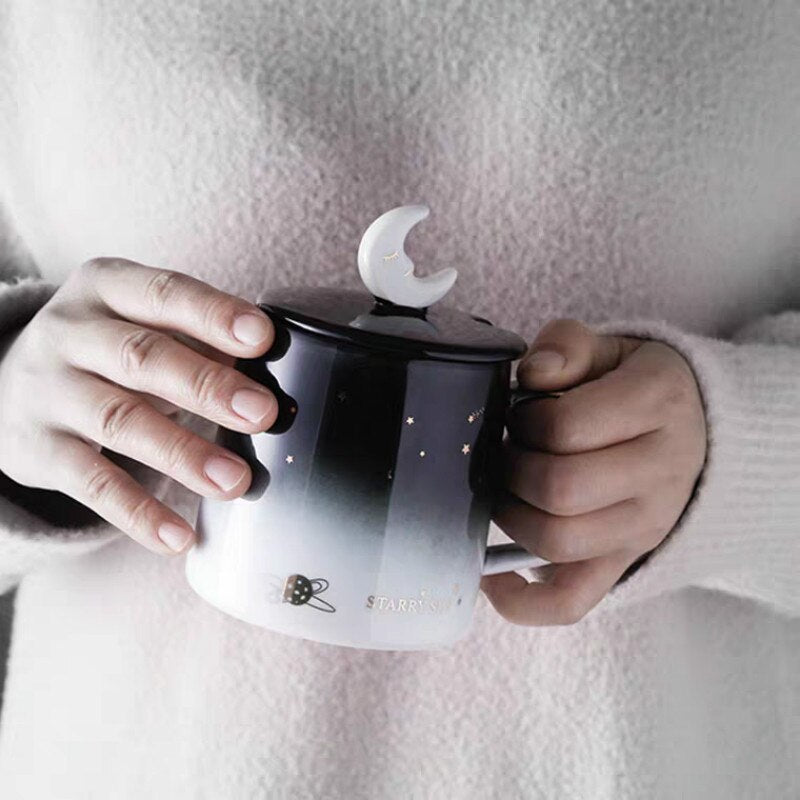 Kawaii Ceramic Moon Coffee Mug