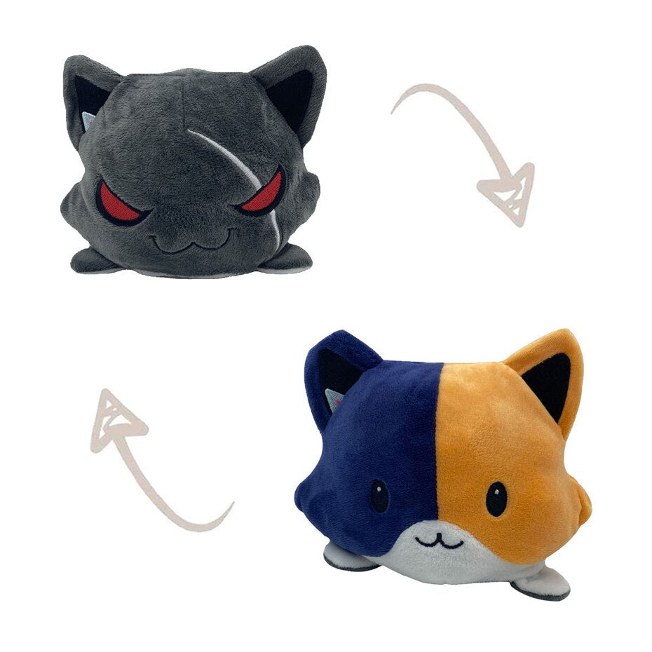 reversible cat plush