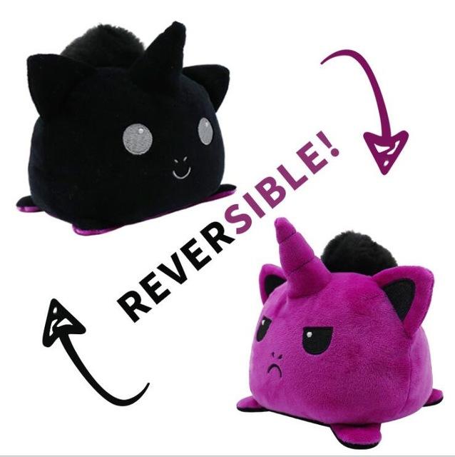 reversible cat plush