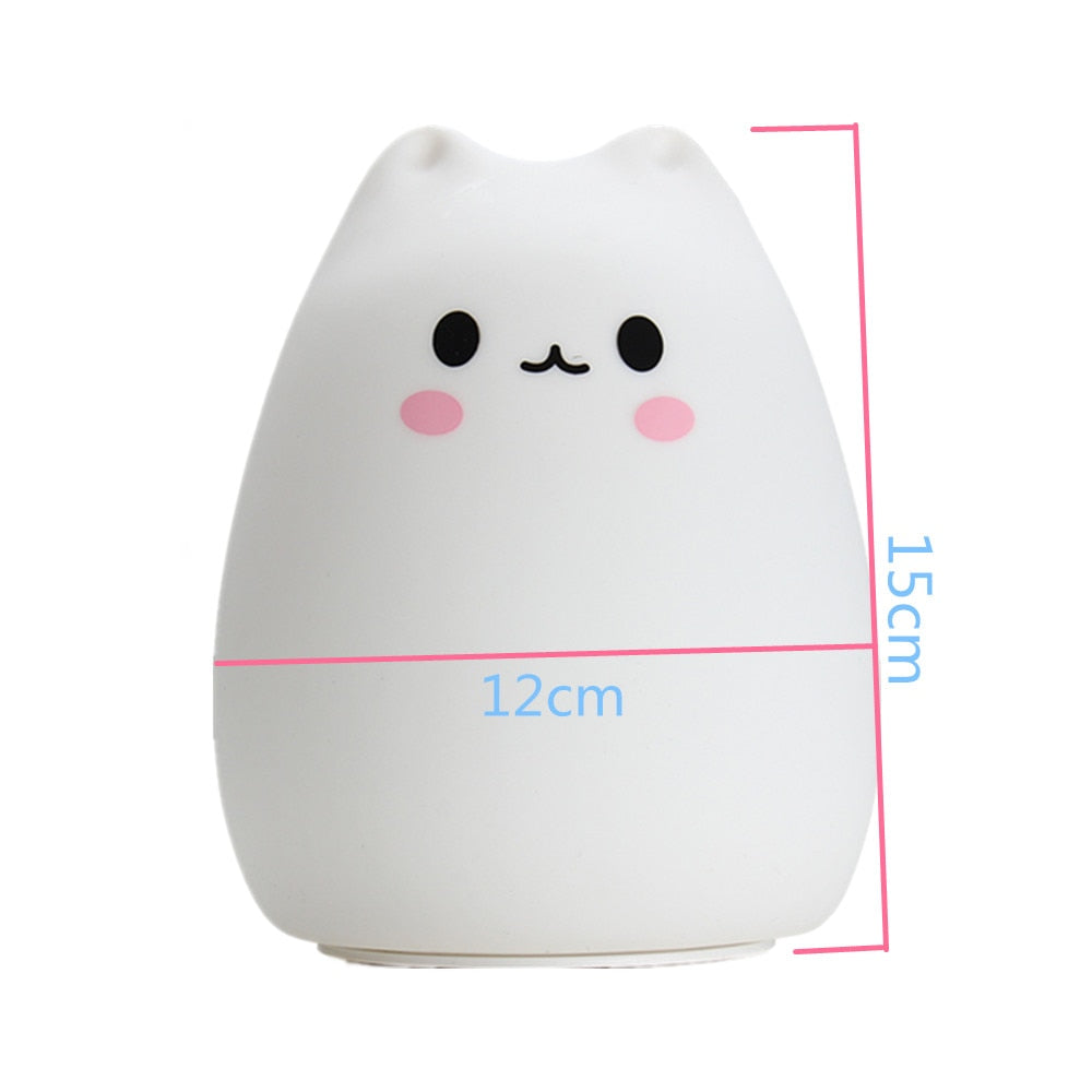 Silicone cat 2025 night light