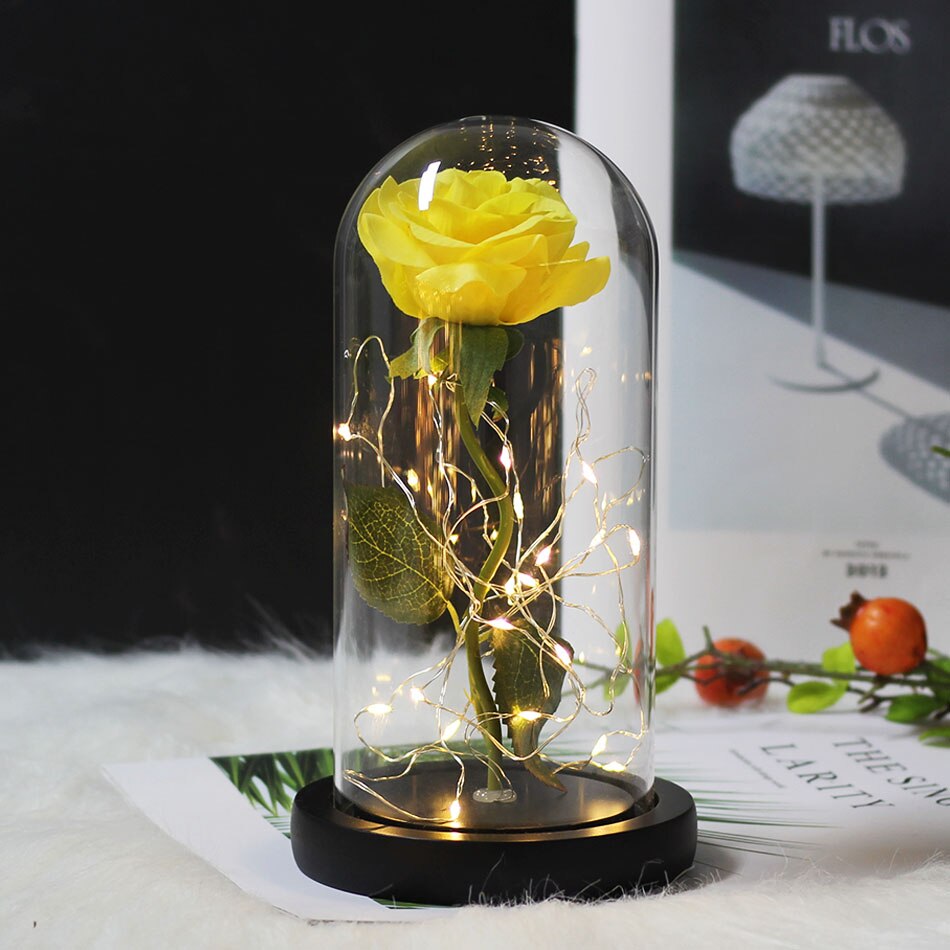 Kawaii Rose of Beauty Glass Dome
