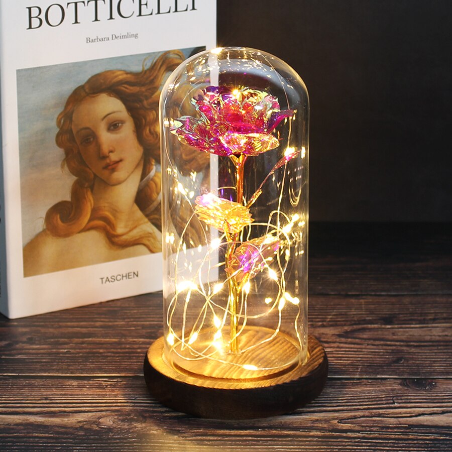 Kawaii Rose of Beauty Glass Dome