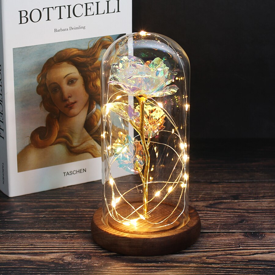 Kawaii Rose of Beauty Glass Dome