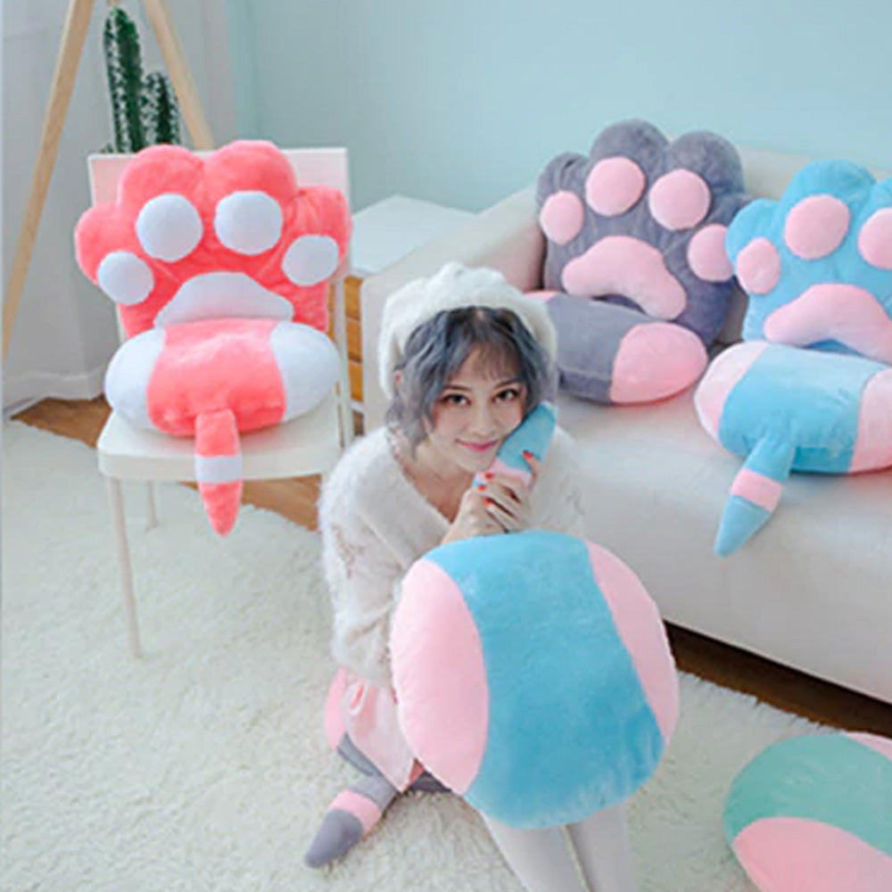 Assletes Cat Paw Cushion- Kawaii Cozy Cute Seat Cushion, Cat Paw