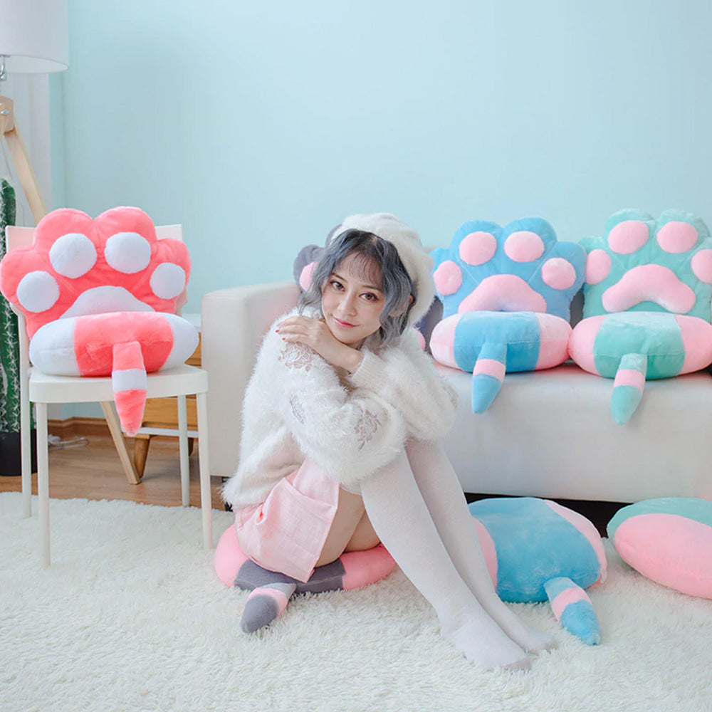 Kawaii Cat Paw Seat Cushion - Shop Online on roomtery